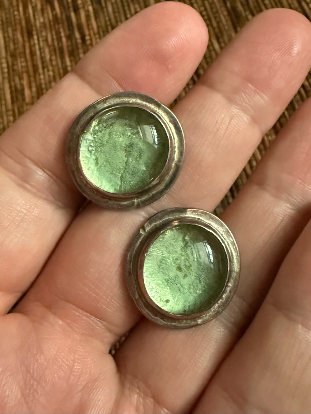RARE Rafael Canada Sterling Silver Screwback Earrings Alfandary Modernist
